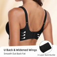 thumbnail image 2 of Smoothing Seamless Full Coverage Bra for Women Wireless Bras with Soft Support Regular and Plus Size Womens No Underwire Deep V Bra Push Up Everyday Bras Black 2XL, 2 of 5