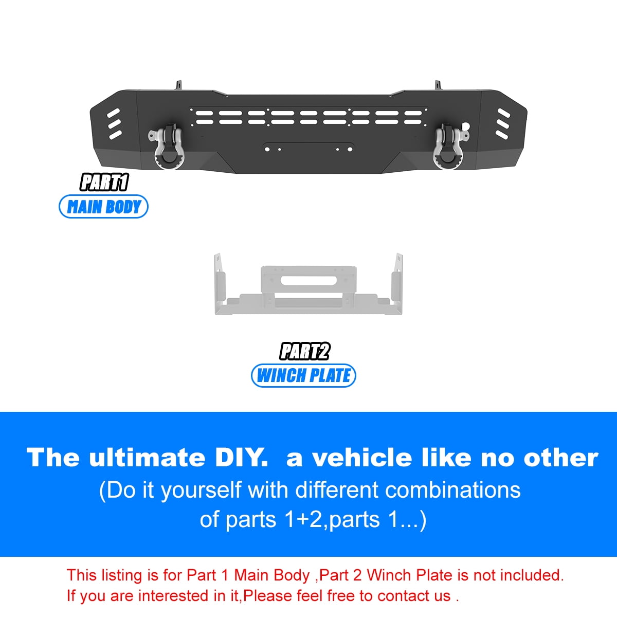 Heavy Duty Steel Front Bumper Fit for 2022 2023 2024 2025 GMC Sierra 1500,Black Powder Coated