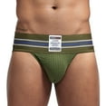 thumbnail image 2 of HUPOM Men'S Underwear Underwear For Men Pack Medium waist Elastic Waist Solid Thong Army Green XL, 2 of 9