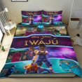 thumbnail image 1 of Iwájú Conjunto de sábanas temático, trío de piezas, cómodo y amigable con la piel, diseño único, regalo de decoración para el hogar para familiares, amigos y fans,140cm *210cm, 1 of 6