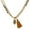 Brown, variant on Gleaming  Quartz Hand of Hamsa Orange Tassel Brass Bead Necklace
