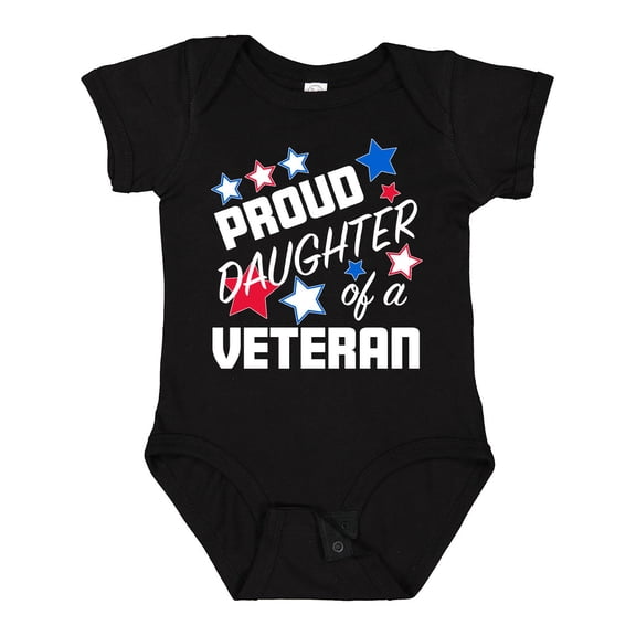 Inktastic Proud Daughter of a Veteran Veterans Day Girls Baby Bodysuit