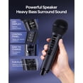 thumbnail image 4 of SORDA Portable Bluetooth Karaoke Machine for Adults & Kids - 2 Wireless Microphones, Shoulder Strap, Fun Voice Change, Support USB/AUX, for, 4 of 9