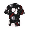 thumbnail image 3 of Men'S Button Down Shirts Baseball Hawaiian Short Sleeve Tropical T Shirts Small, 3 of 9
