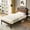 Black+Brown, variant on Size Metal Platform Bed Frame With Wooden Ends - Linked, Copious Underbed Storage, No Box Spring Needed, Easy To Build, And Stable, Quiet, Matches 8-inch+ Mattresses, Black/brown Full Headboard &