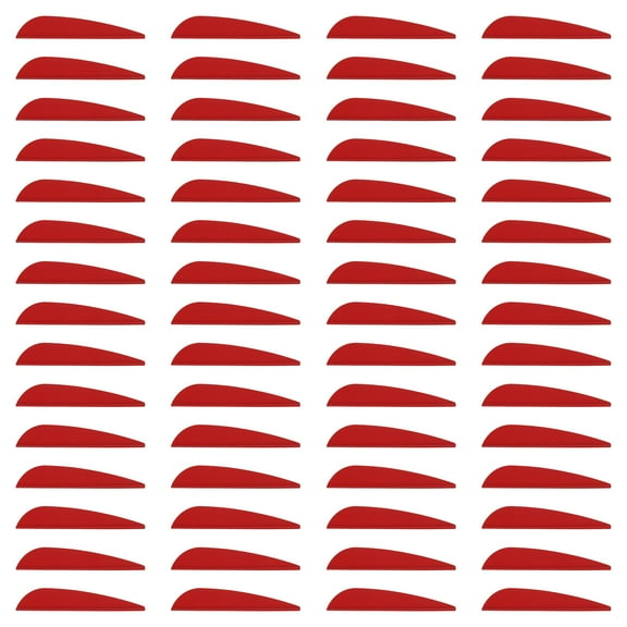 Uxcell Arrow Vanes Arrow Fletching 2.5" Water Drop Shape TPU for Hunting DIY Shooting(Red, Pack of 100)