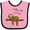 Pink and Black, variant on Inktastic Chillin with Papa Sloth Cute Boys Baby Bib