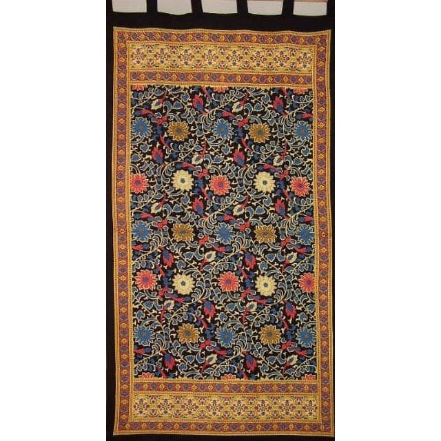 Cortina con Lengüeta en Forma de Girasol India Arts 100% Algodón 44 x 88 Pulgadas