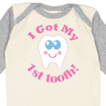 thumbnail image 4 of Inktastic I Got My 1st Tooth Girls Long Sleeve Baby Bodysuit, 4 of 5