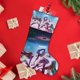 thumbnail image 4 of Cazadoras de Demonios K-Pop Tema: Calcetines de Navidad, fino lino blanco para colgar en escaleras y chimenea, decoración navideña para el hogar, regalo de Navidad. 45cm × 32cm, 4 of 5