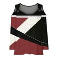 thumbnail image 5 of RXIRUCGD Blouse à Manches Courtes Rayée Décontractée pour Femmes, Vin, Taille : 3TG, 5 of 5