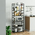 thumbnail image 4 of 6 Tier Bookshelf, Tall Bookcase, Modern Book Shelves Organizer, Bookshelves for Bedroom, Living Room and Home Office, Black, 4 of 6