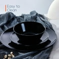 thumbnail image 5 of LaGlint Opal Glass Plates and Bowls Set, Black, 18 Pieces, Service for 6, Dishwasher Microwave Safe, Chip Resistant, 5 of 10