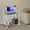 White, Grey, variant on Free Standing Home Office Desk, Rolling 3-Tier Computer Desk (Black+Log Color)