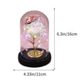 thumbnail image 3 of Fiudx Rosa Eterna, Luz Nocturna Led con Cúpula de Cristal, Decoración Floral de Aluminio de Colores, Regalo Romántico para Ella, Regalo Festivo Único, Perfecto para Aniversarios, Bodas o Cumpleaños., 3 of 6