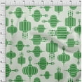 thumbnail image 4 of oneOone Cotton Cambric Green Fabric Asian Japanese Floral Lamp Fabric For Sewing Printed Craft Fabric By The Yard 56 Inch Wide, 4 of 4