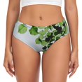 thumbnail image 1 of Balery Watercolor Green Leaves Ropa Interior de Algodón para Mujer con Dibujo – Braguitas Cómodas y Elásticas, Estilo Clásico-Small, 1 of 6
