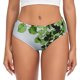 thumbnail image 1 of Fotbe Watercolor Green Leaves Calzones Estampados para Mujer – Ropa Interior de Algodón, Cómoda, Suave y Elástica-3X-Large, 1 of 6