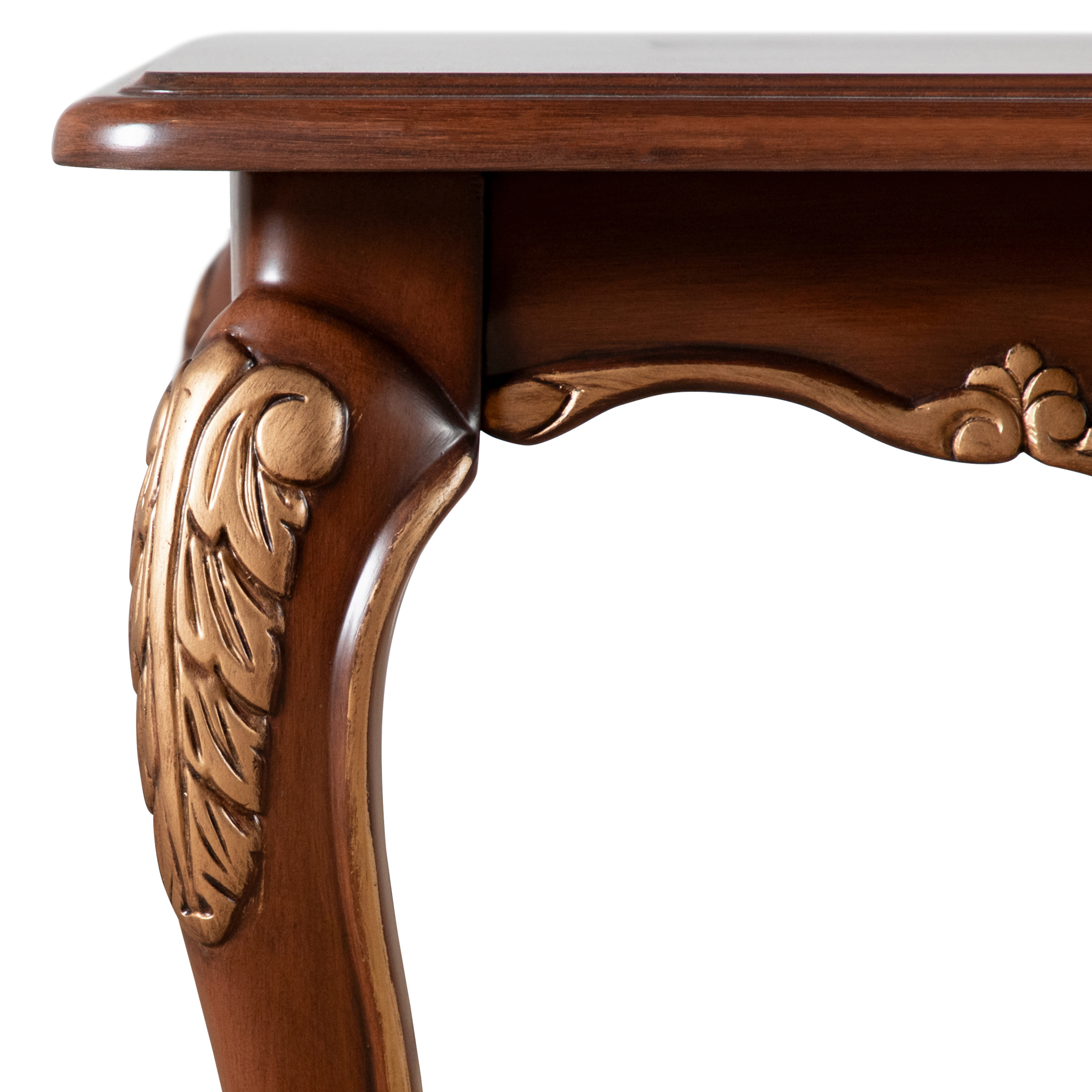 Furniture of America Garien Traditional Solid Wood Coffee Table, Cherry