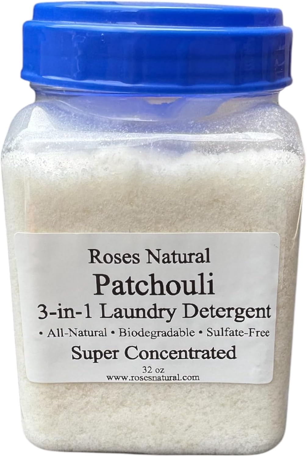Patchouli 3-in-1 Laundry Detergent, Super Concentrated, All-Natural, Sulfate-Free, 32 oz, Non-Toxic, Stain Remover, Vegan-Friendly,