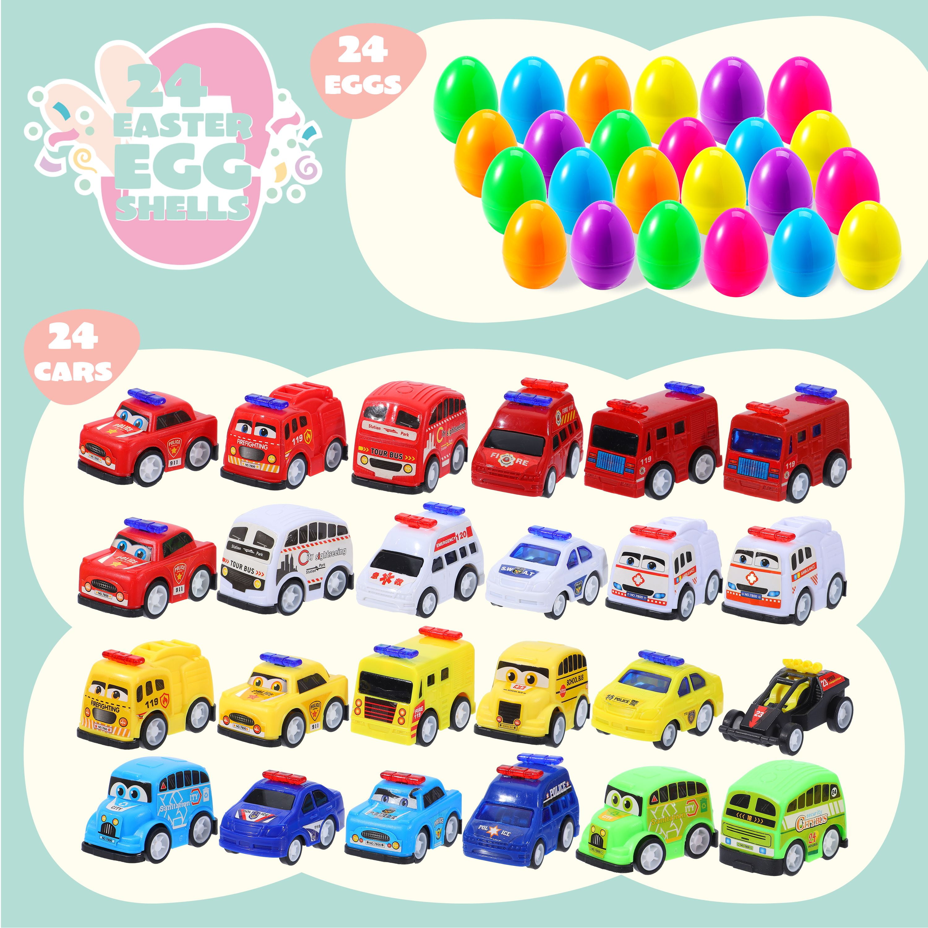 JOYFY 24 Packs Easter Eggs with Toys,Easter Eggs with Toys Fillers for Toddlers,Easter Egg Hunt Easter Basket Stuffers for Kids