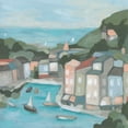 thumbnail image 2 of Vess, June Erica 20x20 White Modern Wood Framed Museum Art Print Titled - Villa Harbor I, 2 of 4