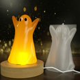 thumbnail image 3 of Style1 Fantasma Halloween vela perfumada moldes de silicona Diy calavera de terror jabón hecho a mano, 3 of 5
