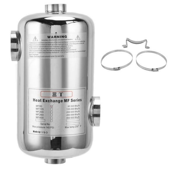 Swimming Pool Heat Exchanger,25KW Swimming Pool Heat Swimming Pool Heater Heat Exchanger Seamless Integration