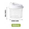 thumbnail image 3 of Frascos Herméticos para Almacenar Alimentos con Un Sellado Superior para Alimentos Secos, Granos y Especias: Recipientes Dispensadores de Plástico Reutilizables para La Cocina y Botes Herméticos para, 3 of 7