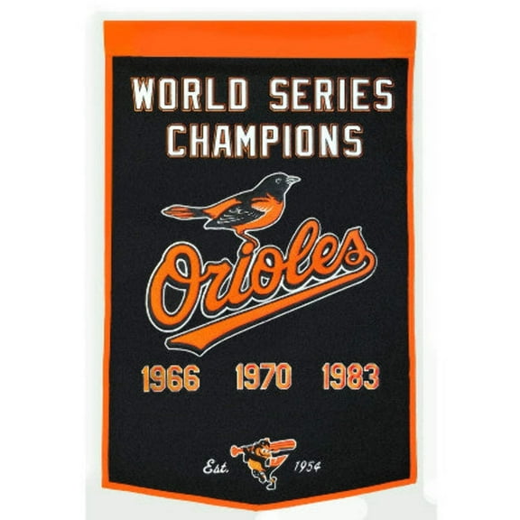 Baltimore Orioles 24"x36" Dynasty Wool Banner