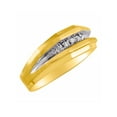 thumbnail image 4 of RYLOS Mens Ring with Genuine Sparkling White Diamonds Set in 14K Yellow Gold Plated Silver .925 - Designer Style, 4 of 5