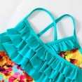 thumbnail image 5 of 4-12Y Big Little Girls One Piece Swimsuits Hawaiian Ruffle Swimwear Beach Bathing Suit UPF 50+, 5 of 8