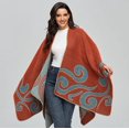 thumbnail image 2 of CoCopeaunt Women Pattern Shawl Warm Long Sweater Open Front Cardigan Coat Cape Wraps Retro Winter Scarf Blanket, 2 of 5