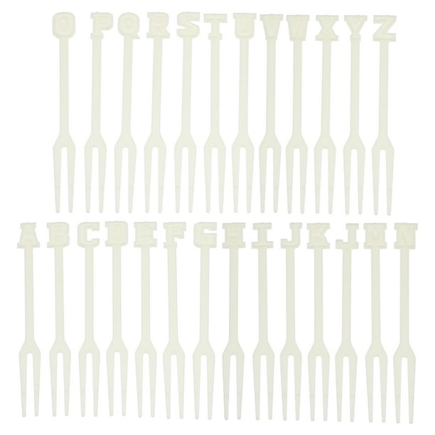 104 mini tenedores de plástico transparente, pequeños tenedores para aperitivos, postres y degustación, utensilios pequeños para servir postres y fiestas
