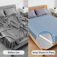 thumbnail image 4 of Bed Sheet Fasteners,4pcs Adjustable Elastic Sheet Straps Heavy Duty Bed Sheet Grippers Suspenders for Mattresses Fitted Sheets, 4 of 5