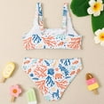 thumbnail image 3 of Yuanyu Girls 2Pcs Bikini Beach Swimsuits Child Tankini Set Summer Swimsuits 8-12 Years, 3 of 8