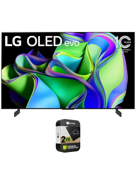 LG OLED55C3PUA OLED evo C3 55 Inch HDR 4K Smart OLED TV (2023 Model) Bundle with 2 YR CPS Enhanced Protection Pack