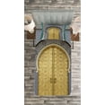 thumbnail image 3 of Ambesonne Moroccan Quilted Bedspread Set 2 Pcs, Antique Doors, Twin Size, Yellow Teal Blue, 3 of 3