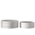 thumbnail image 1 of Collection Tendances Urbaines 50219 Bol Rond en Céramique avec Motif de Colonne Gravé Corps&44; Blanc Mat - Lot de 2, 1 of 1
