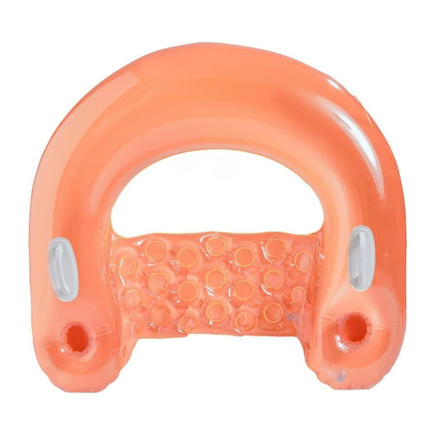 Flotadores inflables para piscina, tumbonas con portavasos, tumbonas acuáticas para adultos Naranja