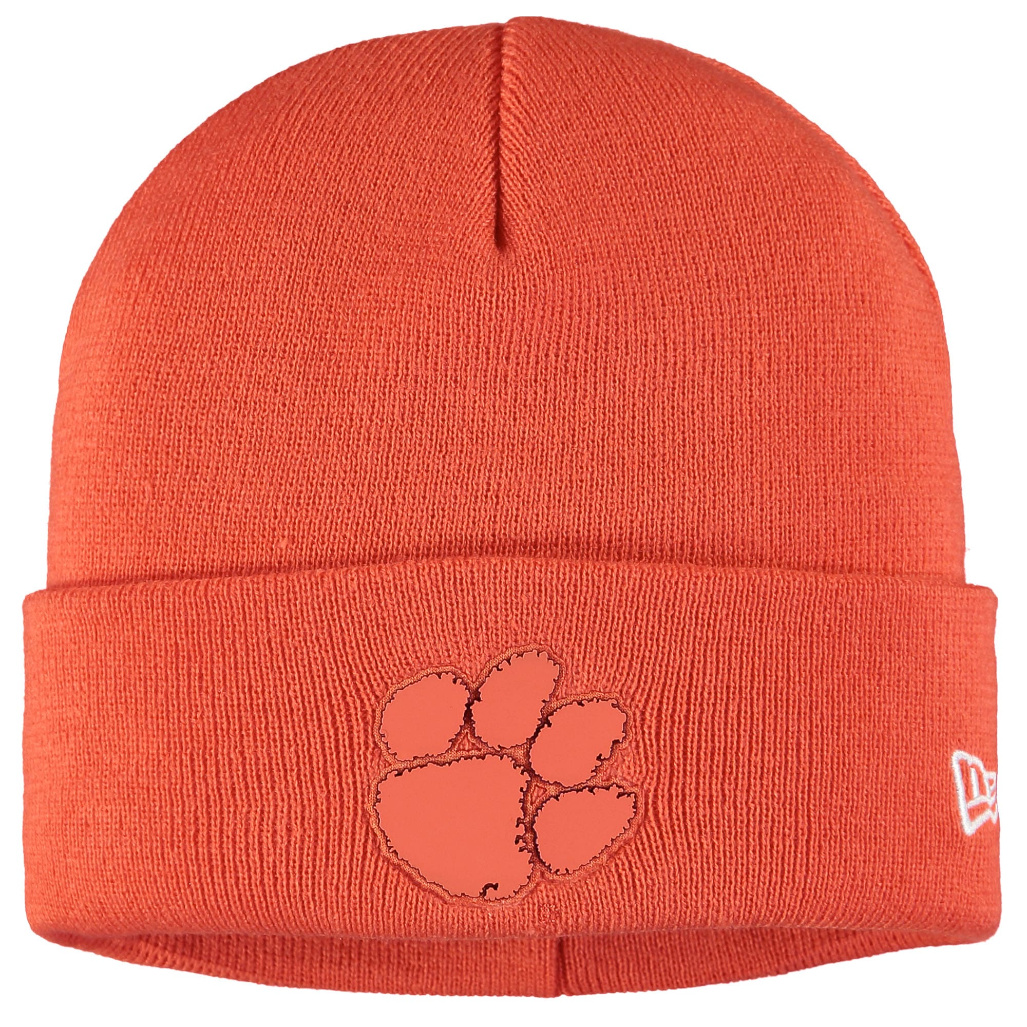 Vivid Cuffed Knit Hat - Orange - OSFA 