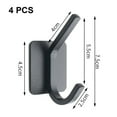 thumbnail image 2 of Towel Hooks/Adhesive Hooks - Wall Hooks/coat towel Hooks for bathrooms and bedroomsblack, 2 of 5