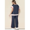 thumbnail image 2 of Women's High-Waist Color Block Short-Sleeve Set – Versatile Daily Ensemble [ZhiHiMeRi] | L, 2 of 6