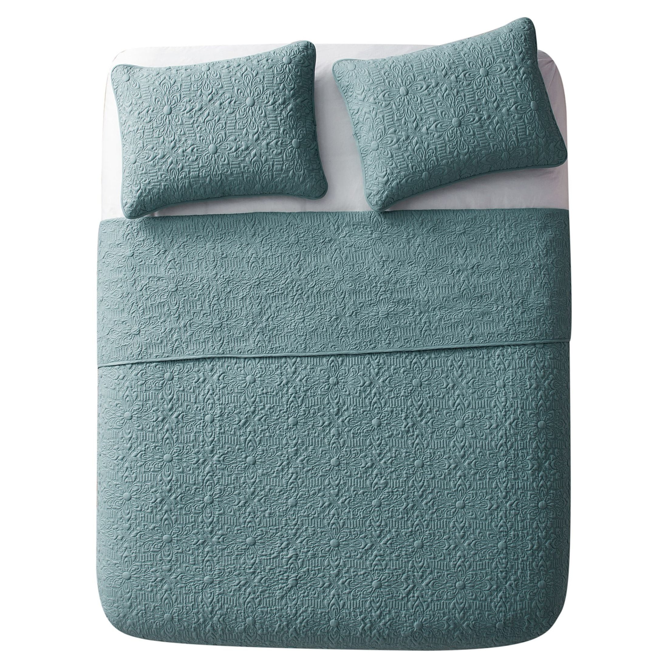 VCNY Home Caroline 2-Piece Sage Floral Quilt Set, Twin, Adult, Unisex
