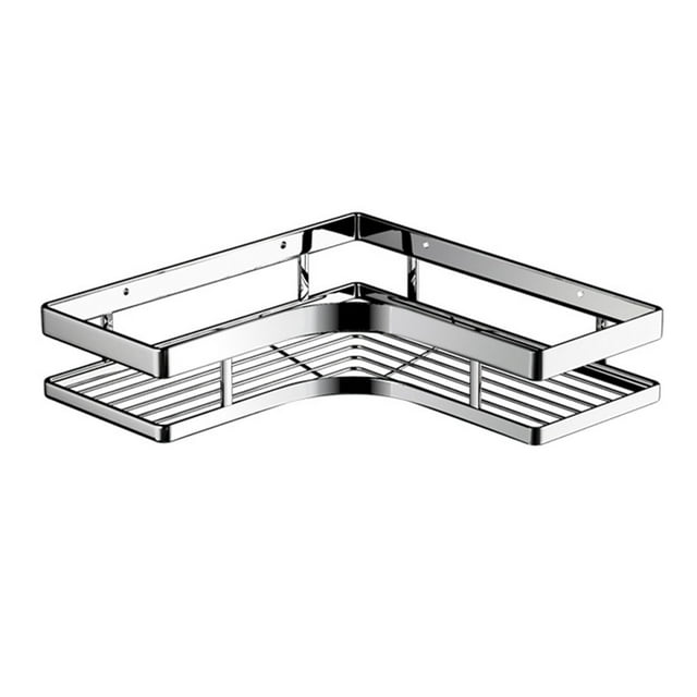 Estante de Esquina de Baña, Ducha de Acero inoxidable Estante de Barra Elevada Con 4 Adhesivos No Marcados para El Hogar