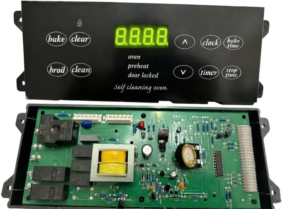 Upgrade 316207511 Range Stove Oven Control Board compatible with Frigidaire, with Kenmore,Replaces for 316207531, 318414213, Production Number SF5341-S7511, SF5341-S7511-E, with a new overlay include