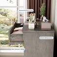 thumbnail image 7 of EastVita 5 Drawer Dresser for Bedroom Farmhouse Tall Chest of Drawers with Metal Handles Rustic Wooden Dresser for Living Room Hallway-Grey, 7 of 7