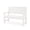White, variant on Carolayne 47" HDPS Outdoor Seating Bench, Armrest Garden Chair for Backyard & Porch, Black