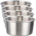 thumbnail image 1 of 4 Pcs Stainless Steel Container Metal Ketchup Cup Individual Condiment Bowls Stainless Steel Ramekins, 1 of 3