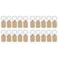 thumbnail image 1 of Paquete de 20 Llaveros de Madera En Blanco, Colgantes de Madera Sin Terminar En Blanco con Llaveros para Etiquetas , Suministros para Manualidades de Llaves DIY, 1 of 7